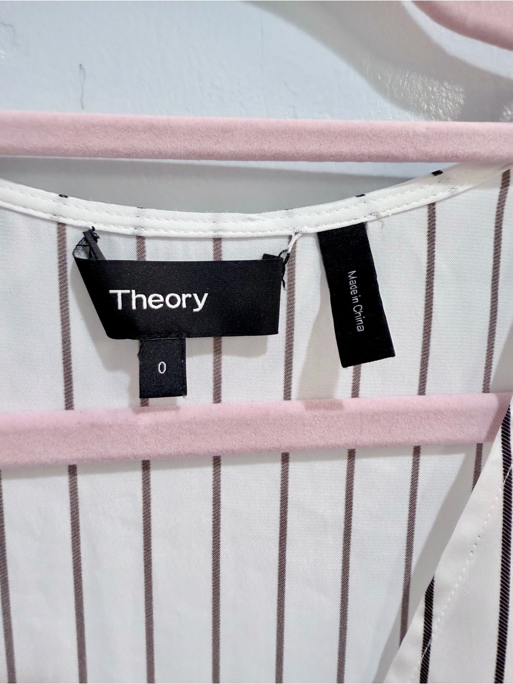 Theory Relaxed Slip Crushed Satin Stripe Maxi Dress White Black Minimalist Sz 0 - Picture 7 of 12